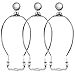 URATOT 3 Pack 8 Inch Silver Lamp Harp Holder Lamp Shade Harp, Saddle Base and Lamp Finial for Table and Floor Lamps (Silver)
