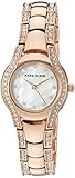 Anne Klein Women's AK/2884MPRG Swarovski Crystal Accented Rose Gold-Tone Bracelet Watch