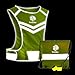 EvoLike Reflective Vest of Unique Design for Running Walking Cycling Jogging Motorcycle with Pocket + 4 High Visibility Wristbands + Bag (Fluorescent Yellow, Size L/XL)