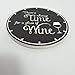Funny Wine Coasters - Set of 4 Absorbent Ceramic Drink Coasters - Cork Base for Home Decor Accessories