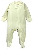 DorDor & GorGor ORGANIC Zip Front Sleep 'N Play, Unisex Baby Footed Pajamas, Cotton, Green, 12 Months
