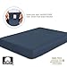 California Design Den Queen Fitted Sheet Only Deep Pocket - Natural 100% Cotton, 400 Thread Count Sateen, Fitted Sheet Queen with No-Pop Off Elastic, Soft and Durable - Indigo Navy Blue