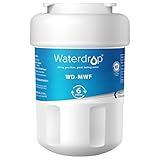 Waterdrop MWF Refrigerator Water Filter, Compatible with GE SmartWater MWF, MWFINT, MWFP, MWFA, GWF, HDX FMG-1, GSE25GSHECSS, WFC1201, RWF1060, 197D6321P006, Kenmore 9991, r-9991, NSF 42