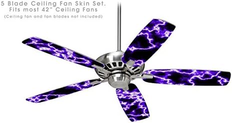 Electrify Purple - Ceiling Fan Vinyl Decal Skin Kit fits most 42 inch fans (FAN and BLADES SOLD SEPARATELY)