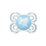 MAM Pacifiers, Baby Pacifier 0-6 Months, Best Pacifier for Breastfed Babies, Premium Comfort and Oral Care 'Perfect' Collection, Boy, 1-Count