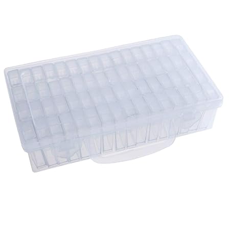 Supvox 64 Grids Jewellery Box Organizer Vorratsbehälter Durchsichtiger