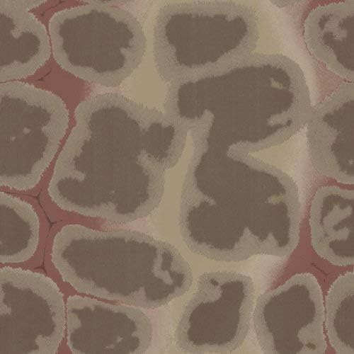 NEW CRISTIANA MASI SAFARI PRINT LUXURY GLITTER TEXTURED ITALIAN WALLPAPER (RED AND GOLD 4218)
