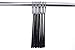 J.S. Hanger Non-slip Open Ended Slack Pant Hangers for Easy Slide, Chrome and Black Friction, 10-Pack
