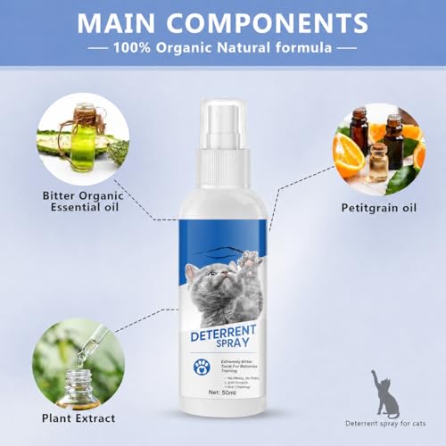 Originaturals Cat Repellent Spray, Scratch Protection Sofa Cat, Non-Irritating and Residue-Free, Suitable for Indoor and Outdoor Use, 50 ml