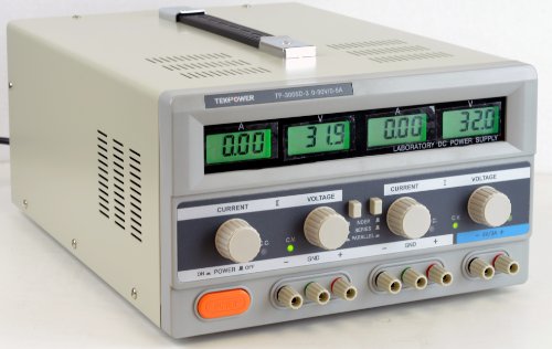 Tekpower TP-3005D-3 Digital Variable Triple Outputs Linear-Type DC Power Supply, 0-30 Volts @ 0-5 Amps