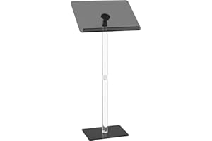 HODLBIT Acrylic Podium Stand, 15.7''X11.8'' Pulpits for Churches, Angle Adjustable, Large Modern Lecterns & Podiums for Classroom, Weddings, Concert, Professional Presentation Podiums…