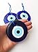 Evil Eye Home Protector - Glass Beads, Good Luck Charm, Doorway, Home Decoration, Wall Hanging, Gift Item, 3 Inches Wide