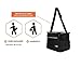 opux Insulated Lunch Box Men Women, Lunch Bag for Work School, Leakproof Soft Cooler Tote Adult, Large Lunch Pail Kids Boys Girls, Picnic Beach Food Bag with Shoulder Strap, Black