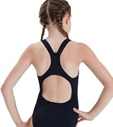 Speedo Girls Eco Endurance+ Medalist Swimsuit Chlorine Resistant Navy view 8