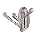 KES Solid Metal Swivel Hook Heavy Duty Folding Swing Arm Triple Coat Hook with Multi Three Foldable Arms Towel/Clothes Hanger for Bathroom Kitchen Garage Wall Mounted Brushed Nickel, A5060-2