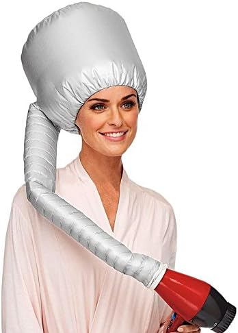 PU Beauty Pure Acoustics Quick-Dry Salon Pro Hair Bonnet Dryer Attachment, Silver, 0.0625 Pound