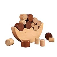 Babyrise Wooden Stacking Blocks Balancing Game,Moon Equilibrium Game,Sorting Toy Balancing Moon Toy for Kids, Babies, Girls, Boys