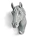 HERNGEE Horse Head Single Wall Hook/Hanger Animal Shaped Coat Hat Hook Heavy Duty, Rustic, Decorative Gift (Grey)