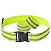 Techion Reflective Elastic Fabric Waist Belt Band with Buckle Clip and Two Reflective Strips for Cycling/Biking/Walking/Jogging/Running Gear and Outdoor Sports (Waistband)