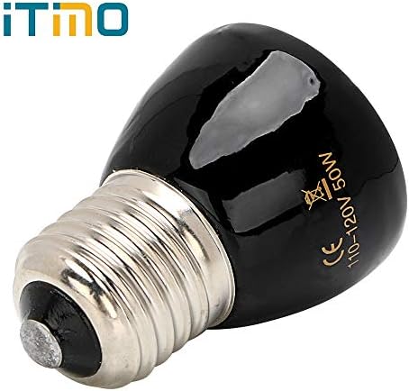 VietFA LED Bulbs & Tubes - 100W Bulb Infrared E27 Ceramic Emitter 110V/220V Lamp Heat Light Black Mini for Reptile Pet Brooder 1 PCs