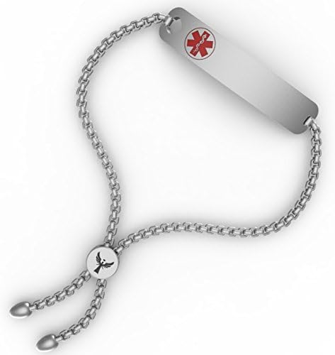 WELMAG WMWelMag Women's Charm Adjustable Medical Alert ID Bracelets Free Engraving …