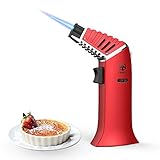 TROPRO Blow Torch, Culinary Torch Refillable Kitchen cooking Butane Torch Lighter with Safety Lock and Adjustable Flame, Perfect for Creme, Brulee, Toasting, Barbeques [butane gas not included]