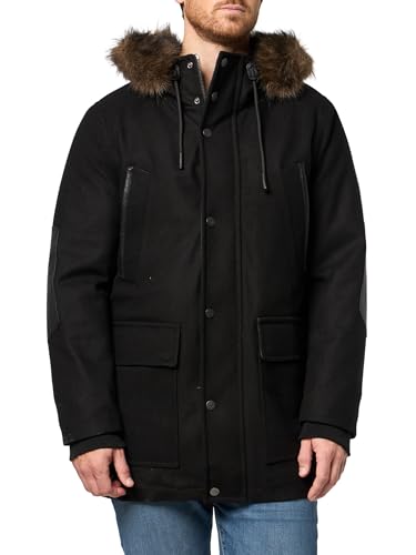 Andrew Marc Men's Outerwear Wool Coat, Black, XX-Large at Amazon