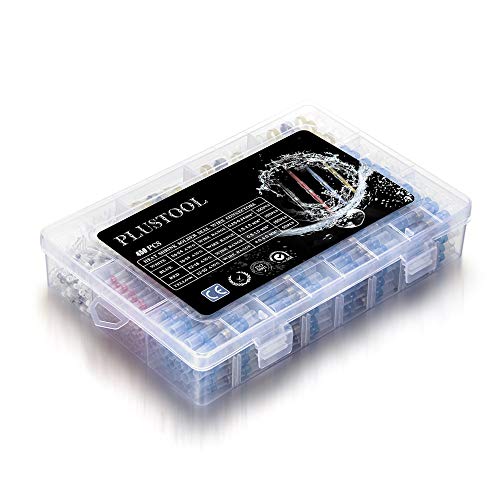 450PCS Solder Seal Wire Connectors, Plustool Solder Seal Butt Connectors Heat Shrink Solder Wire Connectors Electrical Insulated Marine Waterproof Automotive Terminals - Thumbnail 6