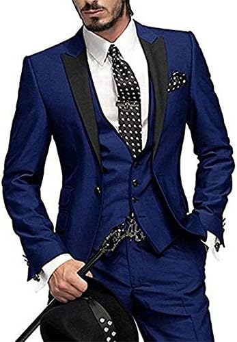Onlylover One Button 3 Pieces Formal Wedding Suits Notch Lapel Men Suits Groom Tuxedos