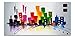 Wieco Art Cityscape Extra Large Colorful City 100% Hand Painted Modern Gallery Wrapped Abstract Landscape Oil Paintings on Canvas Wall Art Ready to Hang for Living Room Bedroom Home Decorations