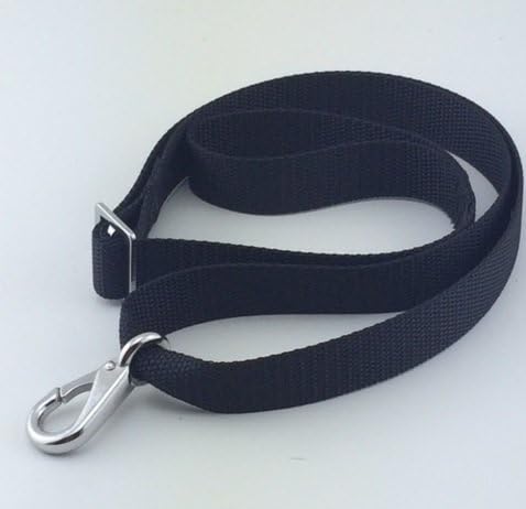 EZ-Xtend Premium Adjustable Bimini Top Strap with Loop and Single Snap Hook Stainless Steel Boat Bimini Top Hardware, Pontoon Boat Accessories Canopy Replacement Straps (Pkg 1, Black 21"- 31")