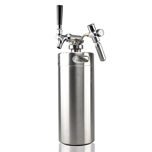 NutriChef PKBRTP100 Homebrew Mini Keg, Silver