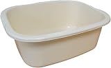 OptiProducts 11L Rectangular Plastic Washing Bowl Cream