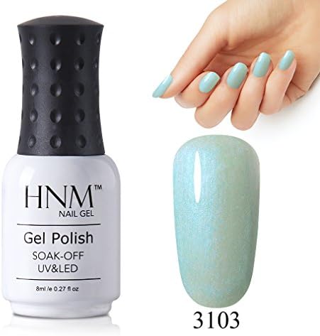 Shell Faux Fur Gel Polish HNM UV LED Soak Off Colourful Pearl Effect Gel Nail Varnish Gloss Fantastic Nail Art Salon Manicure Pedicure Lacquer 8ML (3103)