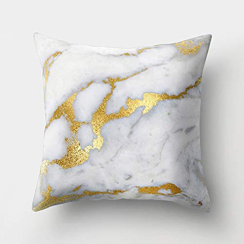 PinShang Polyester Peach Skin Fabric Marble Texture Pattern Throw Pillow Cover 29# 4545cm - Thumbnail 4