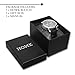 HOWK Business Casual Men's Date Multifunctional Quartz Wrist Watch Blue Dial Black Leather Strap
