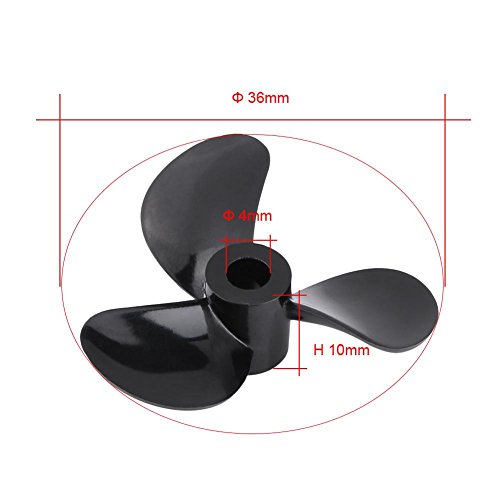 Dilwe RC Boat Propellers, Plastic Underwater CW CCW 3 Blades RC Boat
