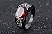 Huanhuan Men's Fashion Emerald Cut Ruby Garnet Topaz Sapphire CZ Black Gold Plated Elegant Rings Size 11