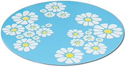 Silicone Pad Non-slip Mat For Flower Style Automatic Cat Dog Pet Water Drinking Fountain Blue