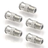 VCE 5-Pack F Type RG6 Male to Female Quick Coax Coaxial Cable Connector Adapter