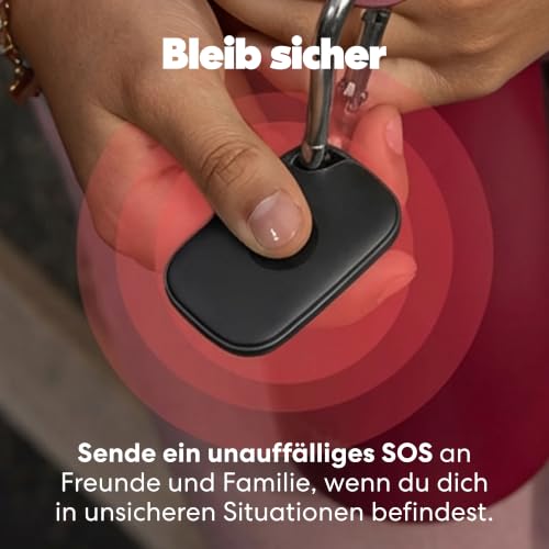 Tile Pro - Leistungsstarker Bluetooth-Tracker, Schlüssel- und Gegenstandsfinder für Schlüssel, Taschen und mehr. iOS- & Android-kompatibel. Handy-Finder. 1er-Pack (Schwarz)