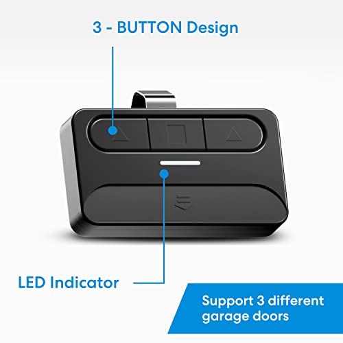 Garage Door Opener Remote, Purple Learn Button Compatible with
