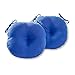 Greendale Home Fashions 15-Inch Round Indoor/Outdoor Bistro Chair Cushion, Marine Blue, Set of 2