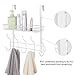NEX Over The Door Coat Hook Organizer Bathroom Towel Hanging Rack, White(D012A)