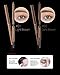 Nakeup Face 3 in 1 Embo Eyebrow 2 Colors, Triangular Pencil, Powder Cushion, Angled Brow Brush, All-In-One techonology (No.01 Light Brown)