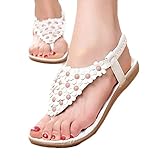 Realdo Womens Bohemia Sweet Beaded Sandals, Clip