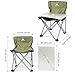 Mossy Oak Camping Chair Folding Portable Lightweight Backrest Stool with Carry Bag, Max Load 220 Lbs, 20.5 x 14 x 13 inch, Green