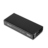 GOMEIR 20000mAh Ultra High Capacity Power Bank Portable External Battery Pack Portable Charger Backup Pack 2 USB Port PowerIQ Technology for For iPhone 7 7S 6s 6 Plus iPad Samsung(Black)