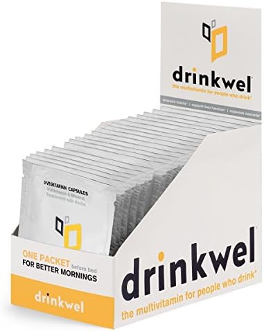 Drinkwel for Nutrient Replenishment &amp; Liver Support (20 To Go Packets with with Organic Milk Thistle, N-acetyl Cysteine, Alpha Lipoic Acid, and DHM)