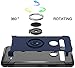 HNHYGETE Designed for LG G8 ThinQ Case/LG G8 Case,360 Degree Rotating Ring Holder Layer Heavy Duty Non Slip Shockproof Bumper Rugged Protective Cover(2019) 6.1